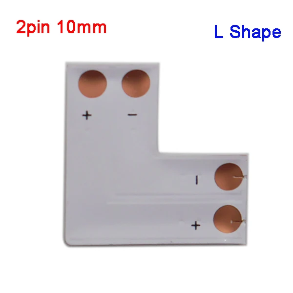 L 2pin 10mm 10 шт. 2pin 3pin 4pin 5pin 6pin l-образный светодиодный разъем для подключения угловых углов RGB RGBW RGBWW 2811 2812 5050 светодиодные ленты - Цвет: L 2pin 10mm