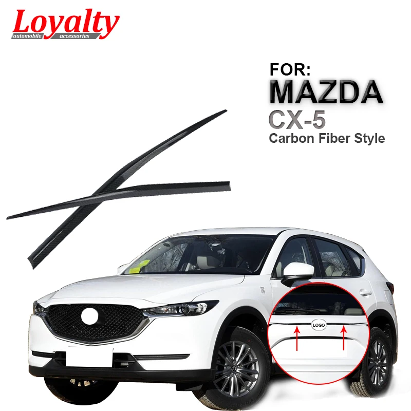 Чехол для багажника Mazda CX5 CX 5 2017 2018 отделка крышки задняя дверь Tirm ABS карбоновые