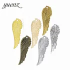 YuenZ 6 шт античный серебряный цвет крыло шармы металлические подвески ювелирные изделия аксессуары 51*18 мм D447