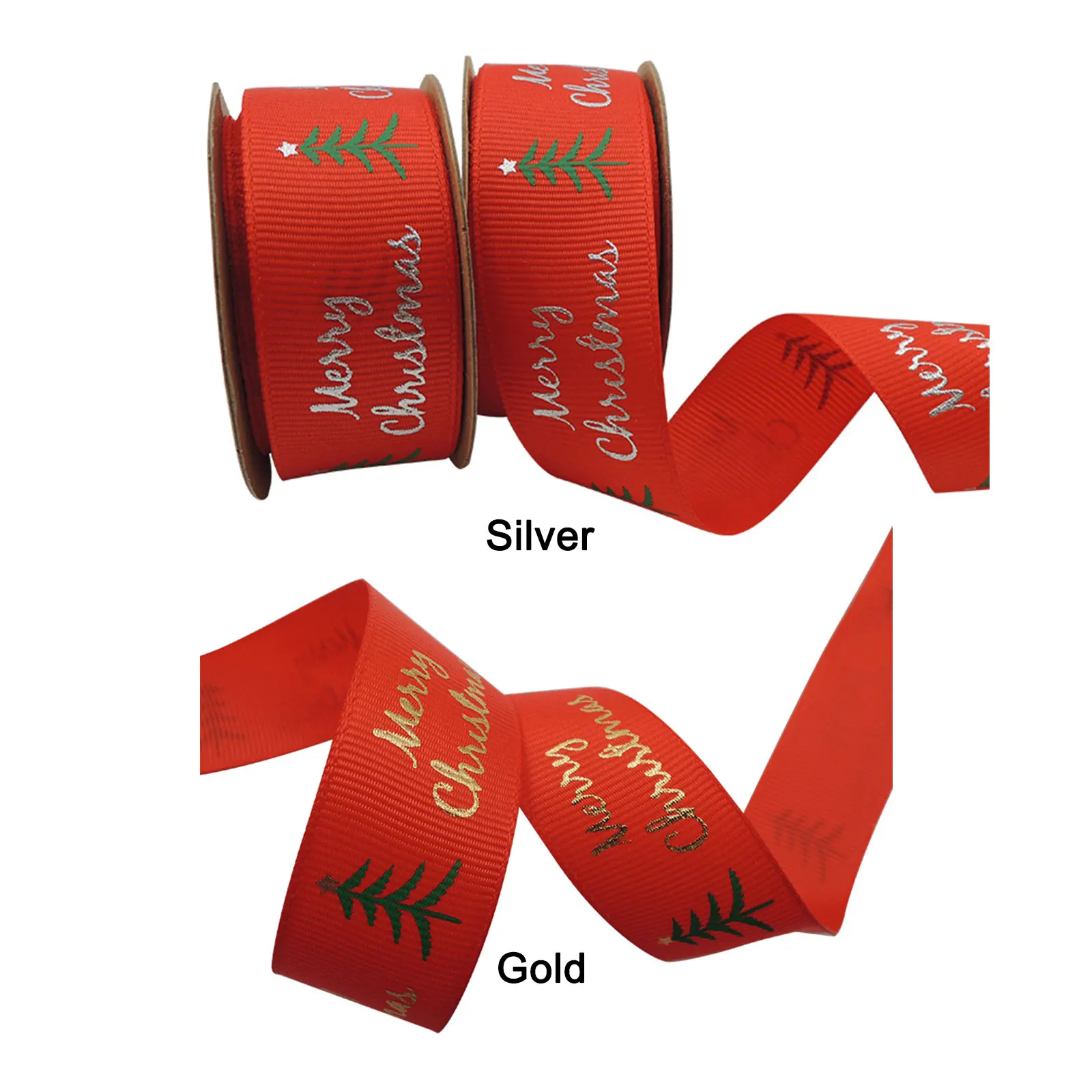 

9m Grosgrain Ribbon Elk Letter Print Ribbon Gift Wrapping Grosgrain Polyester For Christmas Decoration DIY Sewing Fabric