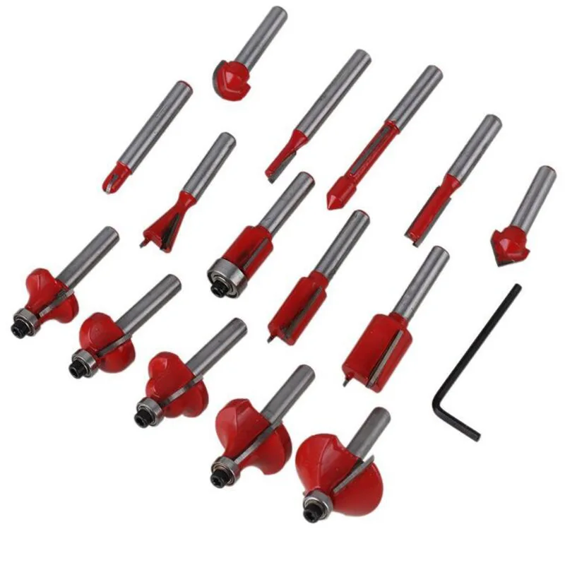Набор фрез для деревообработки набор твердосплавных 1/4 дюйма с хвостовиком фрезы