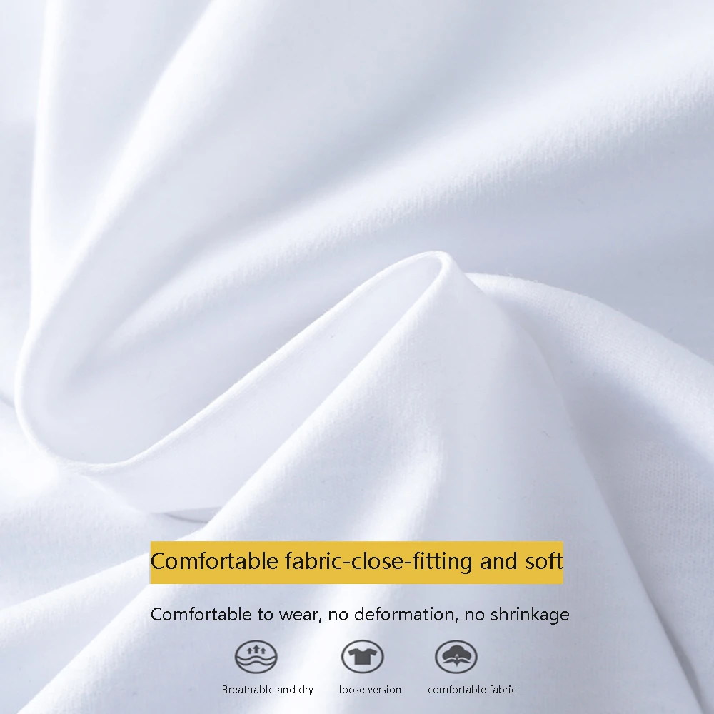 Мужская Однотонная футболка из 100% мерсеризованного хлопка с вышивкой