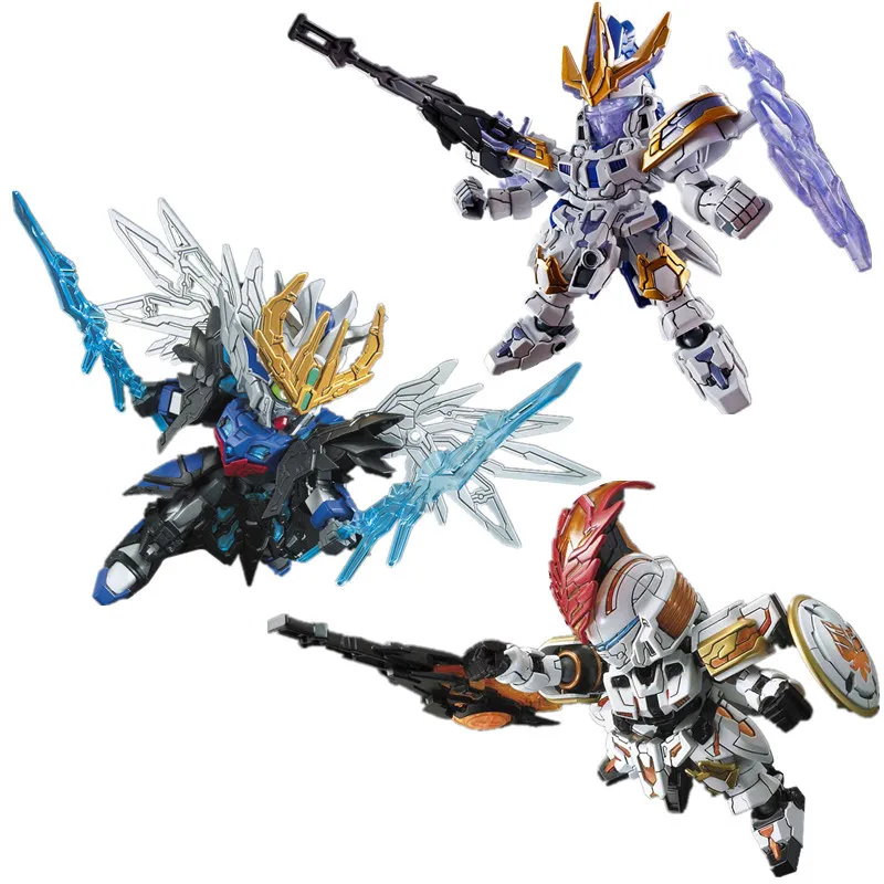 Bandai SD GUNDAM WORLD SANGOKU SOKETSUDEN BB Guan Yu ZhaoYun экшн схема из принта Редкие точки детские