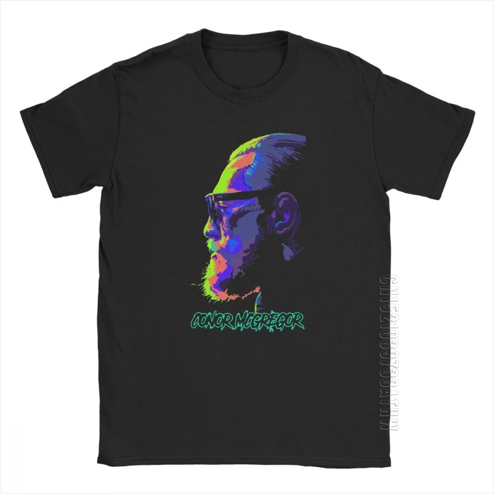 

Notorious Neon Bulb Men's T-Shirts Connor Conor Mcgregor Basic Cotton High Street Tees Crew Neck T Shirts Party Printed Tops