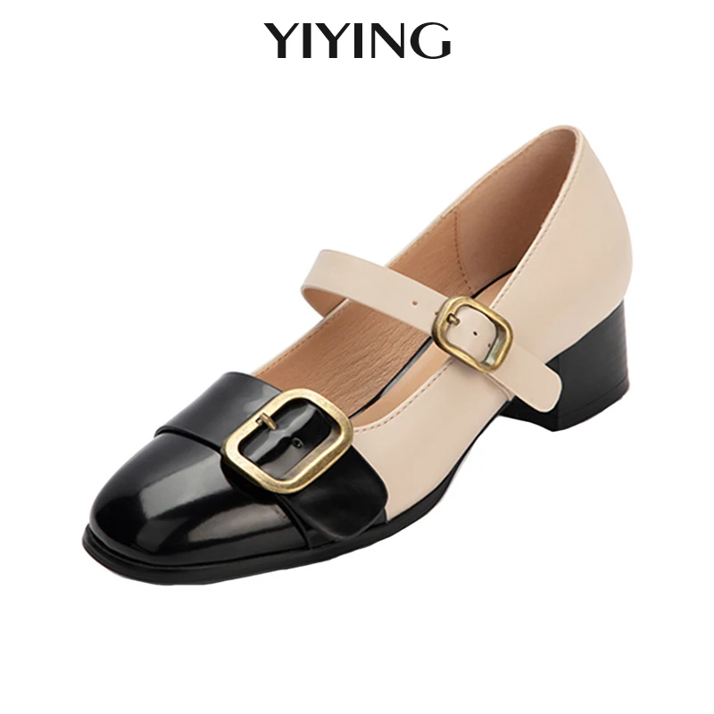 

Туфли Mary Jane, новинка весны 2021, женская обувь с круглым носком, на каблуке с пряжкой, женская кожаная обувь, туфли для девочек в стиле Лолиты, р...