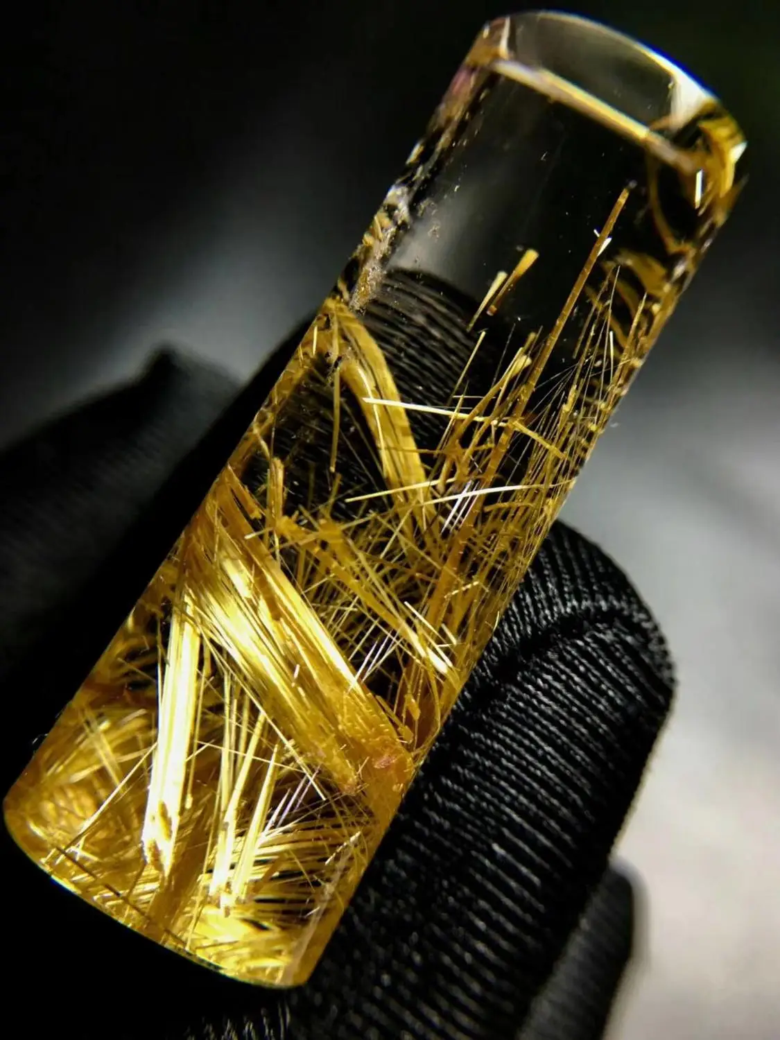 Натуральный Золотой рутилированный кварцевый кулон с богатым камнем 42*14 5*11 мм