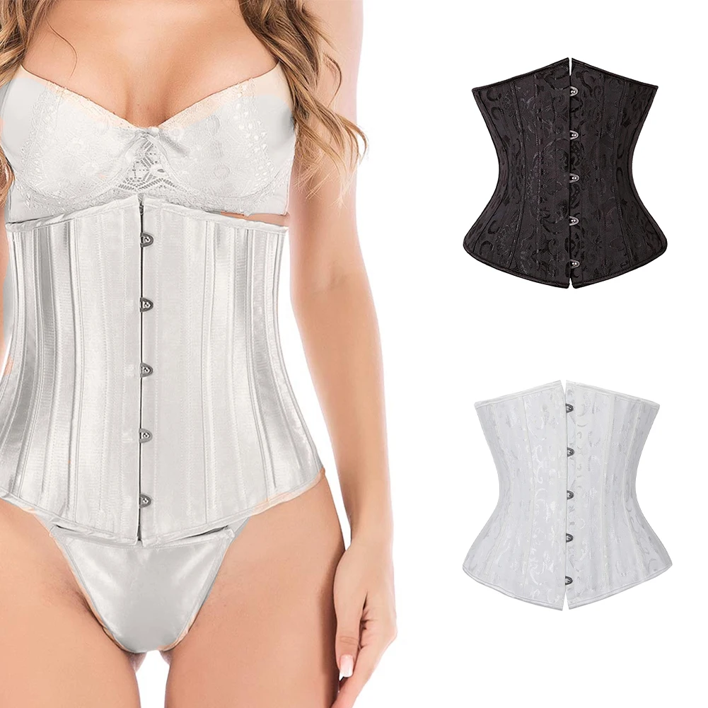 

Готический корсет, женский сексуальный корсет под грудью, тренировочный корсет для талии, шейпер, черный, белый