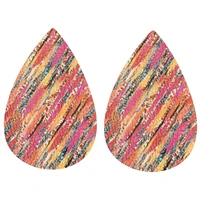 animal printing earrings faux leather 2022 fashion style