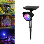 Рождественские проекционные лампы, вращающийся садовый светильник, s светодиодный светильник на солнечной батарее, RGB уличный светильник для газона, домашнее освещение, праздничное украшение