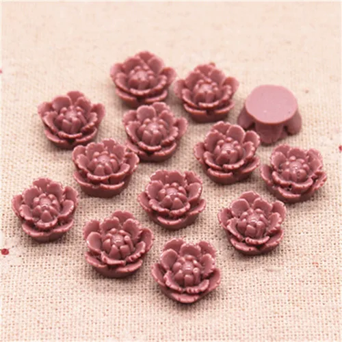 light pink 50pcs 50 шт 15 мм смесь цветов смолы цветок FlatBack Кабошон DIY Ювелирные изделия/украшения для телефона - Цвет: light pink 50pcs