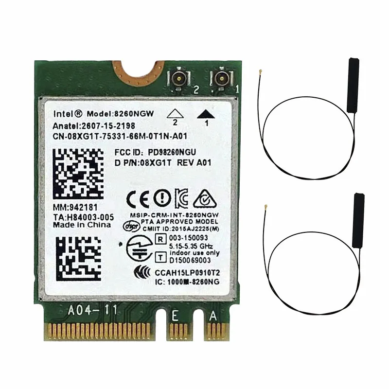Модуль беспроводной сетевой карты Intel 8260 2 4 band + 5 ГГц 867m bluetooth ngff m.2 Wi-Fi для intel ac 8260ngw