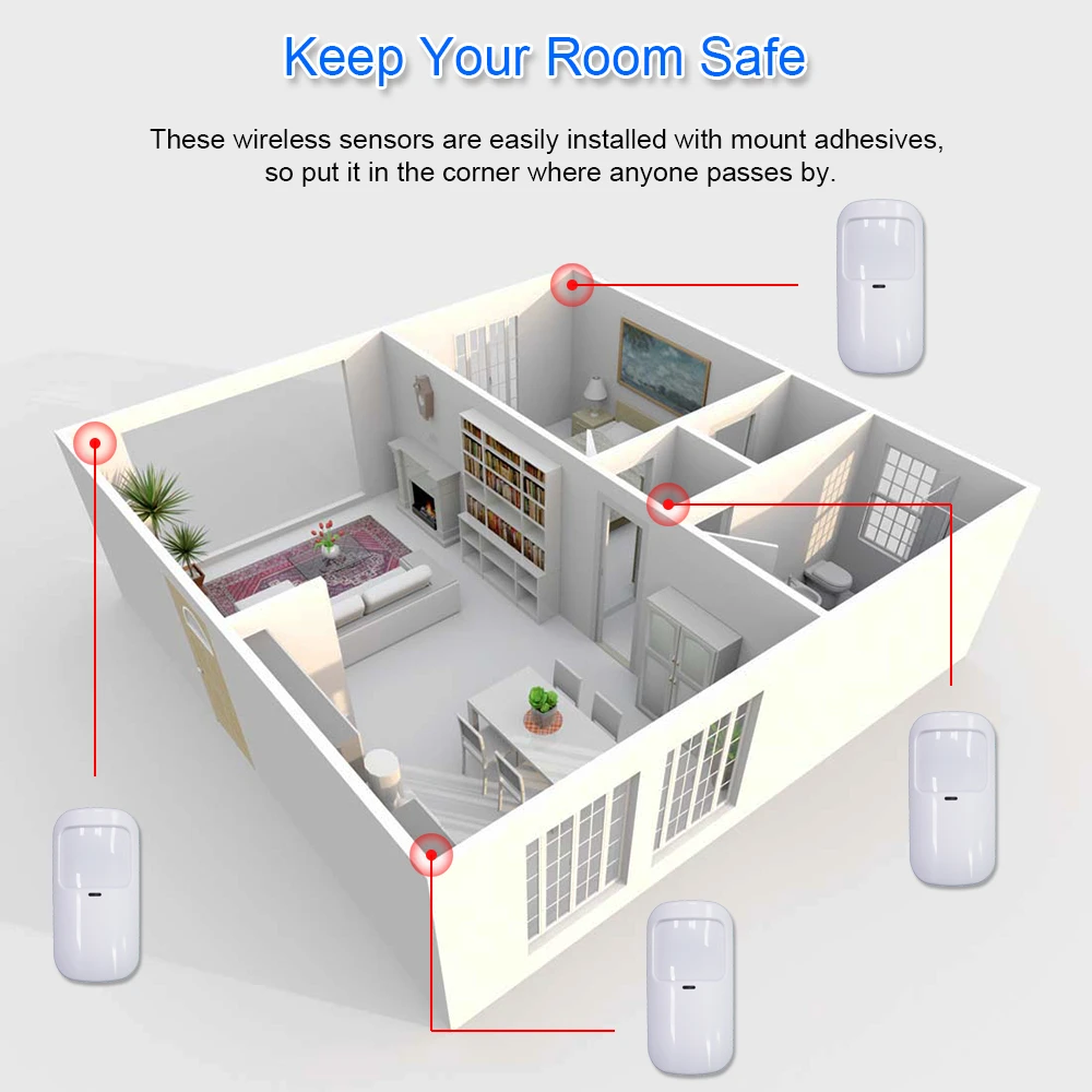 

Newest 433MHz Wireless Anti-pet Infrared Detector PIR Motion Detector Sensor Smart Home Security Host Alarm Accessories