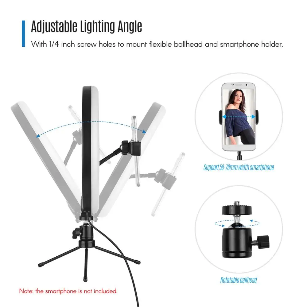 Диммируемый светодиодный кольсветильник ильник для фотосъемки 30 см 12 дюймов