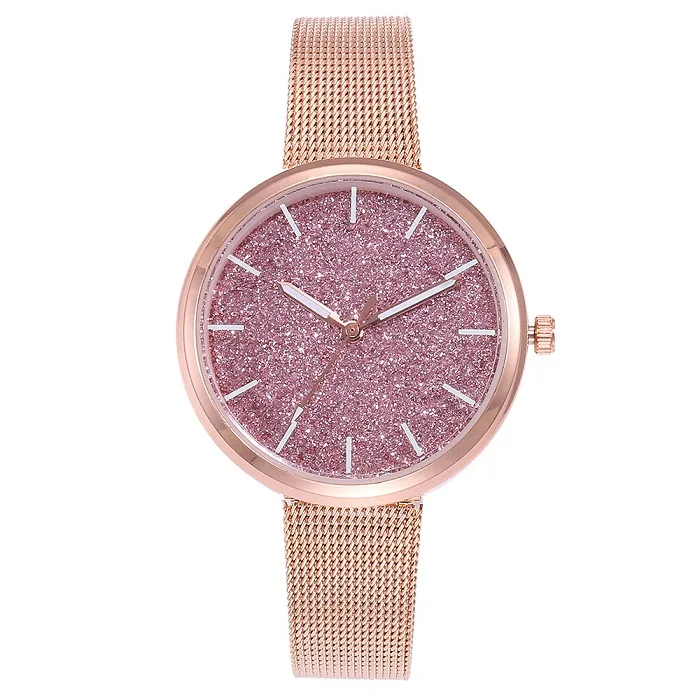 pink mesh Новое поступление Простые Модные женские часы Женские кварцевые наручные часы женские часы Relogio Feminino Montre Femme Horloge женские часы - Цвет: pink mesh