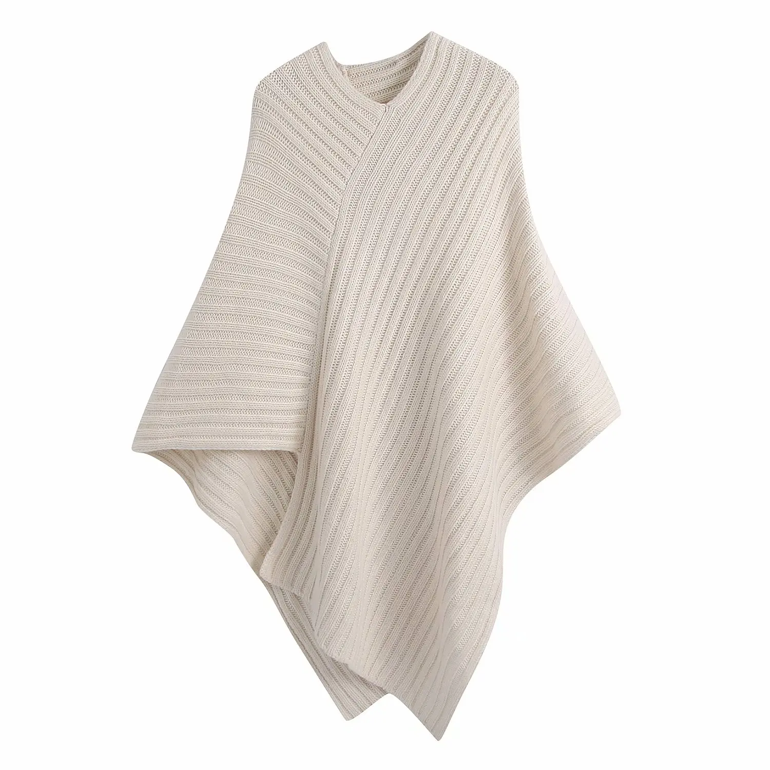 Свитер-пончо VANOVICH средней длины в Корейском стиле с круглым вырезом Новинка