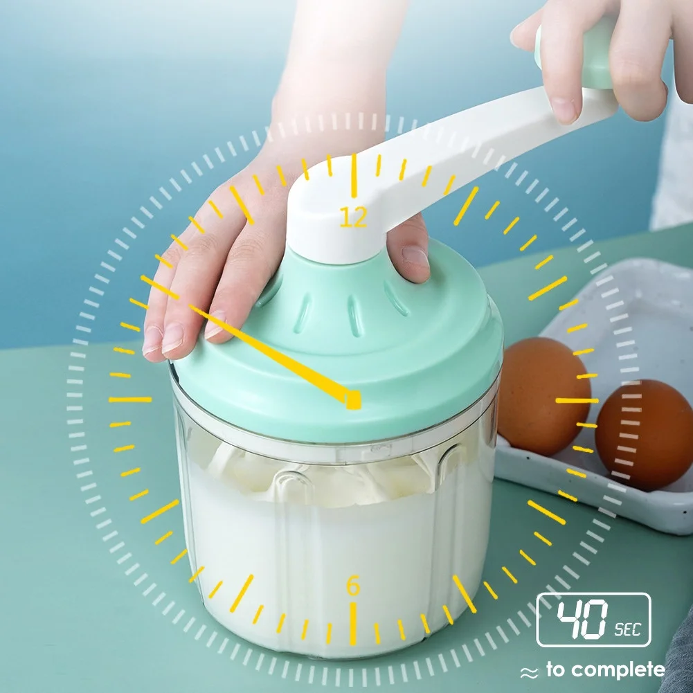 1200ml Manual Plastic Cream Egg Beater Hand Crank Fast Mixer Kitchen Baking Tool Kitch | Дом и сад