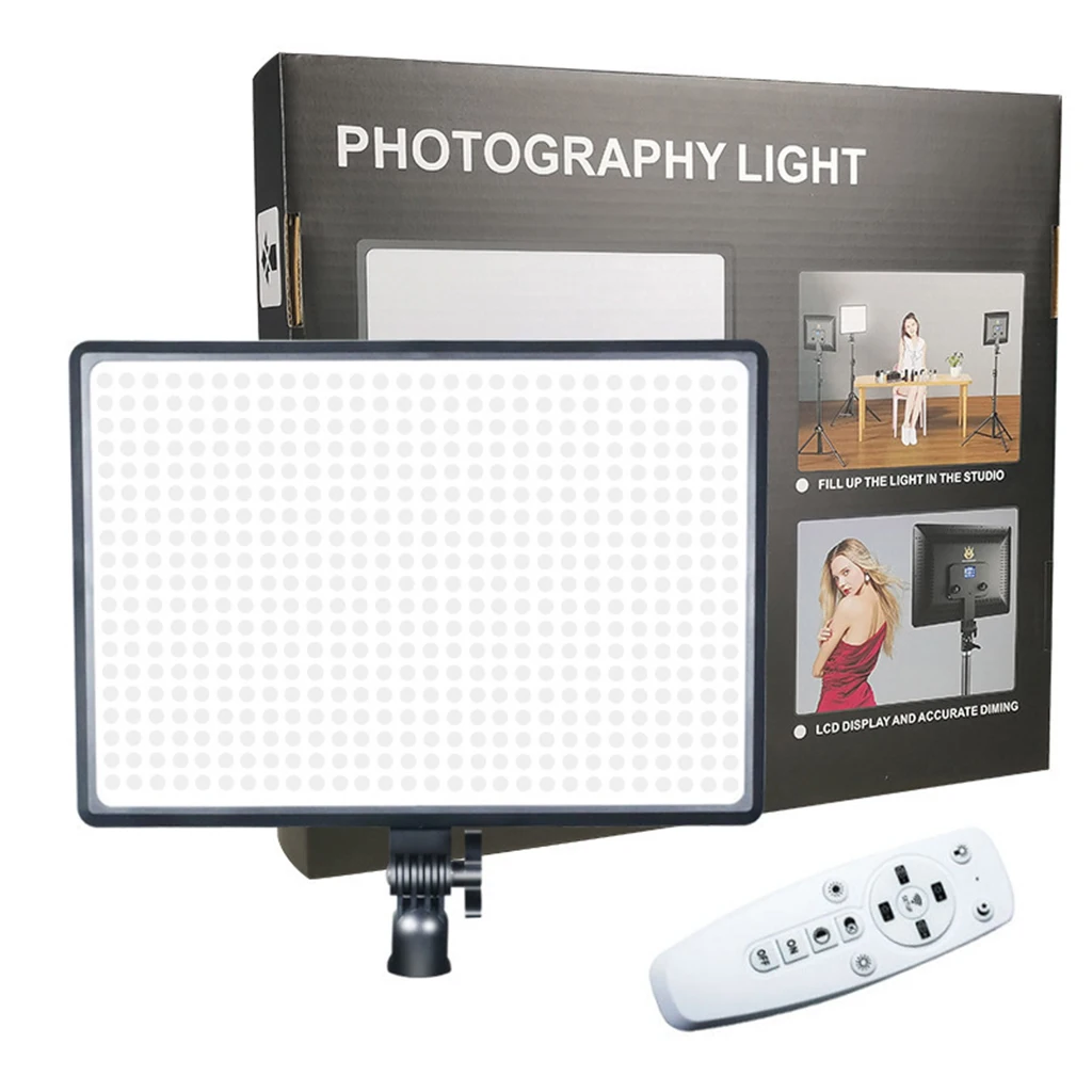 

LED Video Light, Portable Camera Photo Light Panel Dimmable for DSLR Camera Camcorder, High Brightness 3000K-6000K