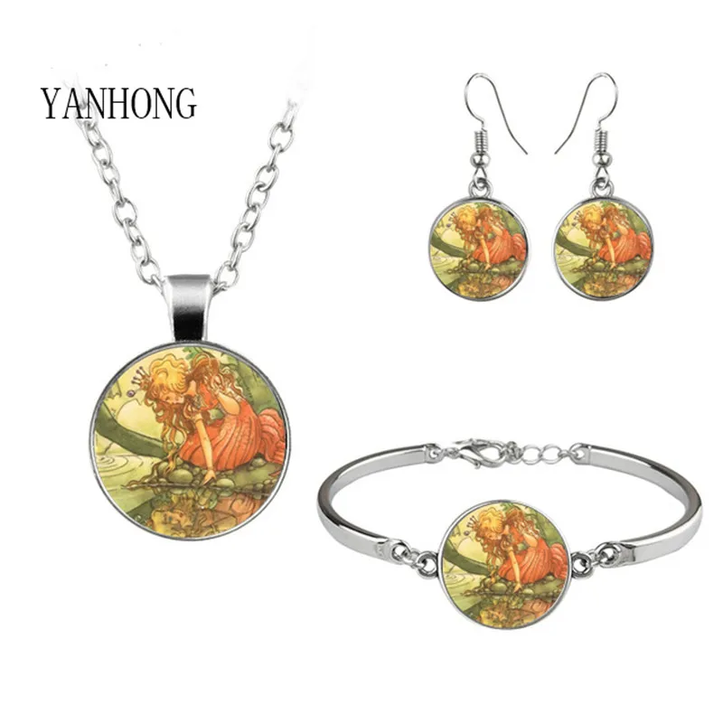 

Frog Necklace Bracelet Earring Set for girls birthday gift, popular jewelry manufacturers wholesale