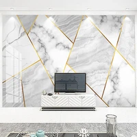 custom self adhesive mural wallpaper 3d jazz white marble geometry fresco living room tv sofa bedroom papel de parede 3d sticker