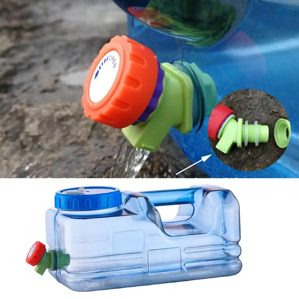 

10L Car Portable Water Storage Bucket Outdoor Self-driving Tour With Faucet Camping Square Bucket PC Water Storage Bucket