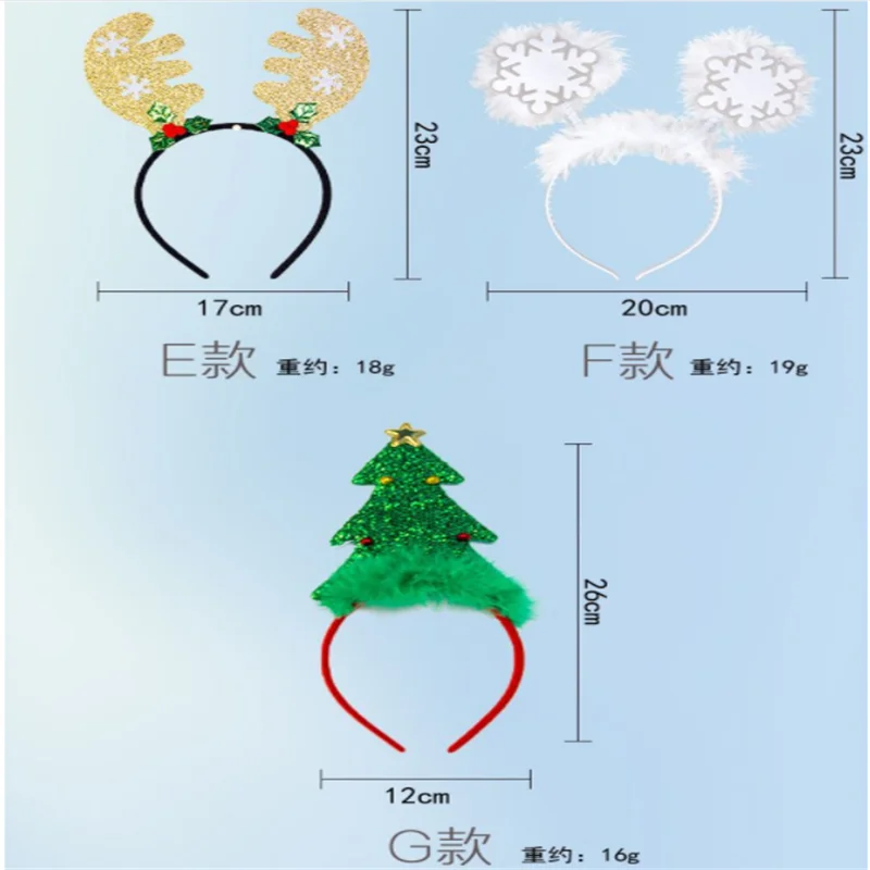 

Christmas Headbands Santa Tree Elk Antlers Headband Kids Adult Headwear Reindeer Ornaments Christmas Decorations Party Cosplay