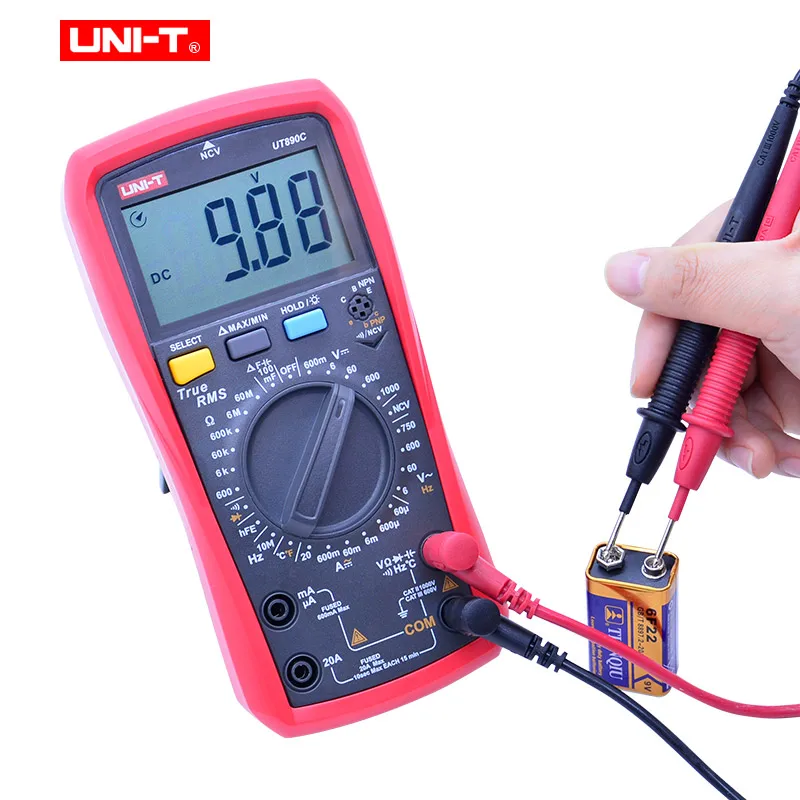 True RMS цифровой мультиметр UNI-T UT890C UT890D + AC DC Напряжение измеритель тока