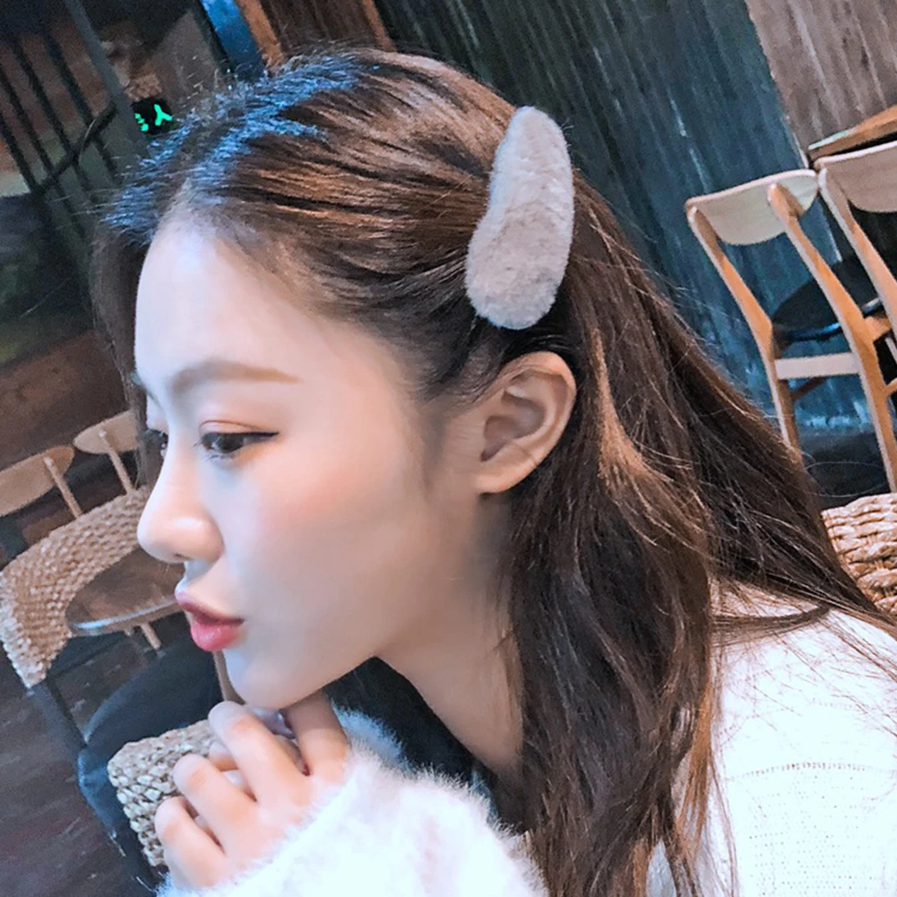 2019 аксессуары для волос женские зимние искусственный мех капля воды шпилька