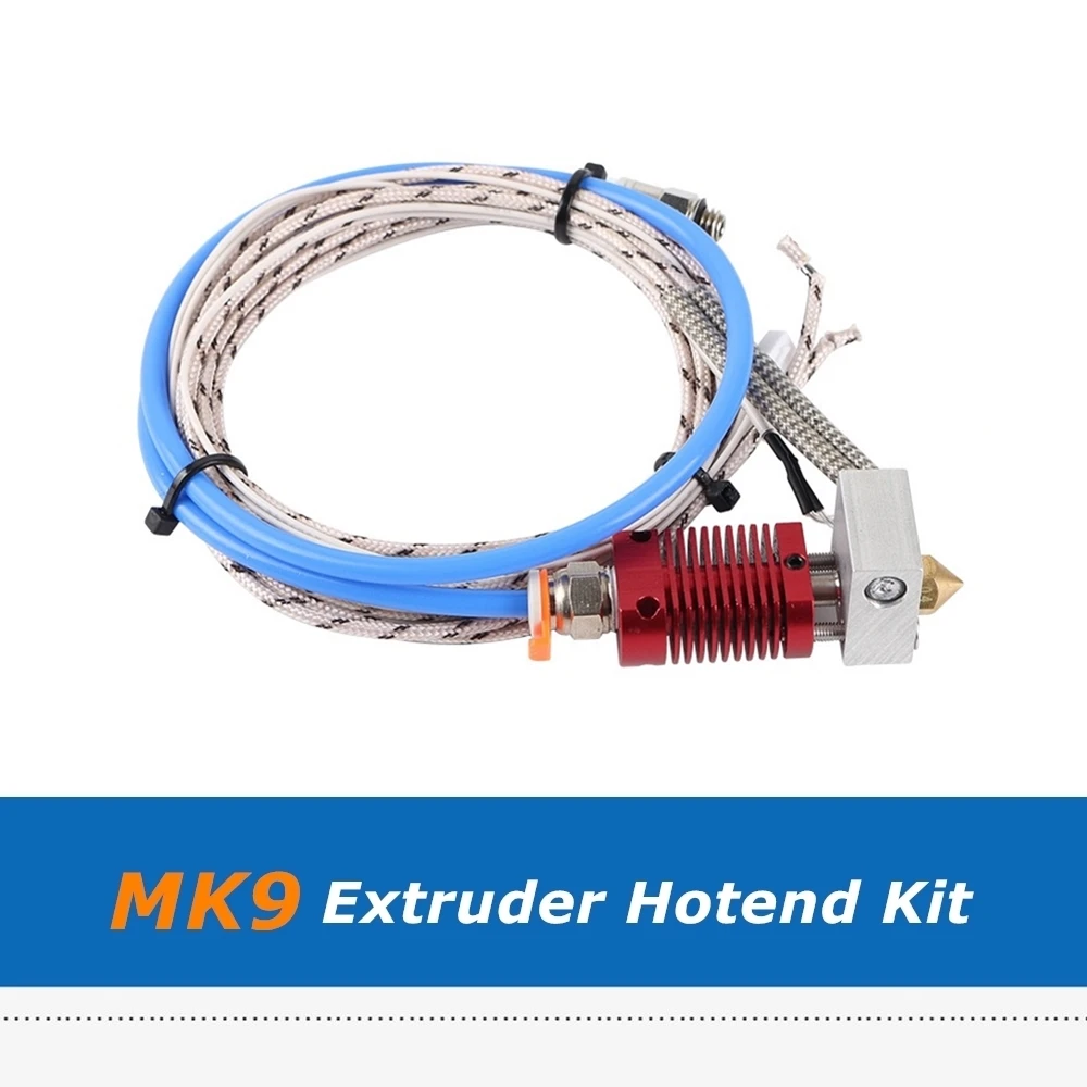 1 шт. MK9 экструдер Bowden 24V 50W печатающей головки 0 4 мм Насадка с силиконовым носок для