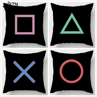 hot sale customized luxury printing style throw pillow cover custom playstation buttons funny vintage style square pillowcase