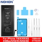 Аккумулятор NOHON для iPhone 7 8 X XR XS Max 6 6S 5, сменная батарея для iPhone 7, iPhone8, аккумулятор большой емкости, Бесплатные инструменты