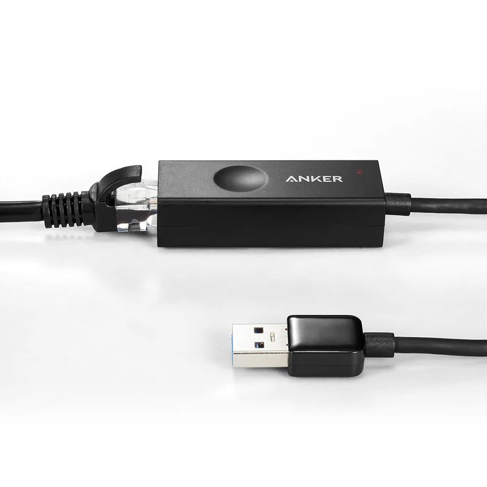 Anker USB Ethernet Adapter 10/100/1000 bit usb 3.0 to RJ45 Gigabit Ethernet cord for Laptop PC Compatible with MacBook Pro 2015