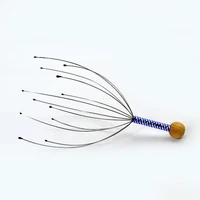 1pc octopus head massager scalp claw metal neck back head massage stress release muscle relax health care tool