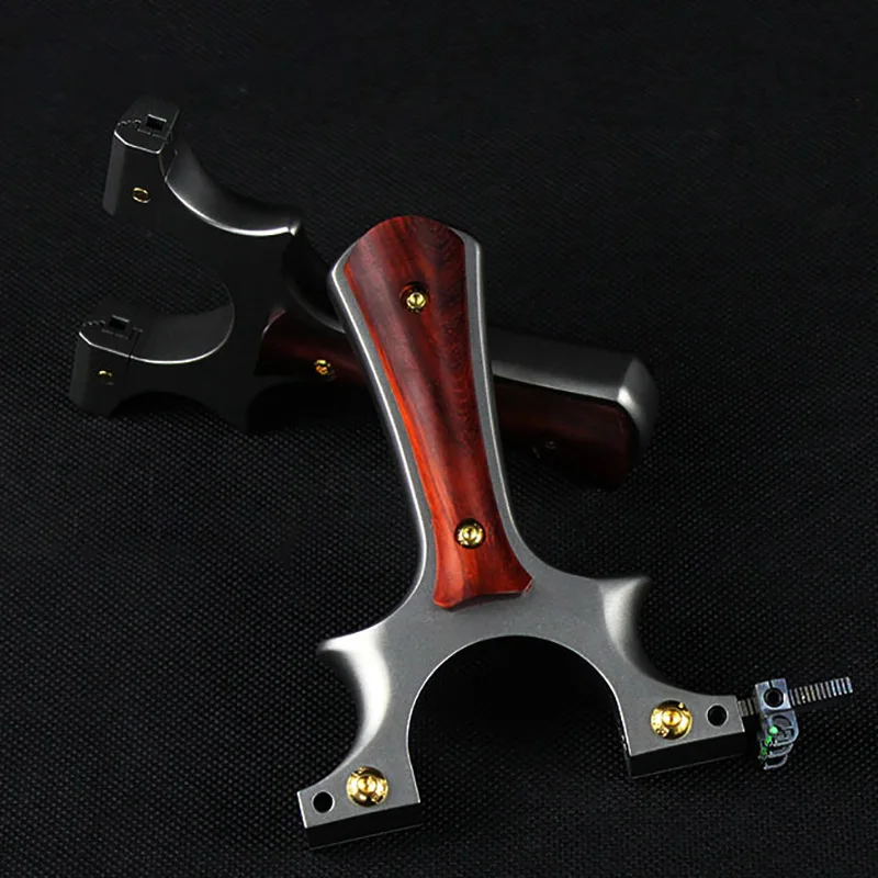 

Tc21 Titanium Alloy Wire Cutting Slingshot Catapult +Patch Handle with Flat Rubber Band Outdoor High Precision Hunting Shooting