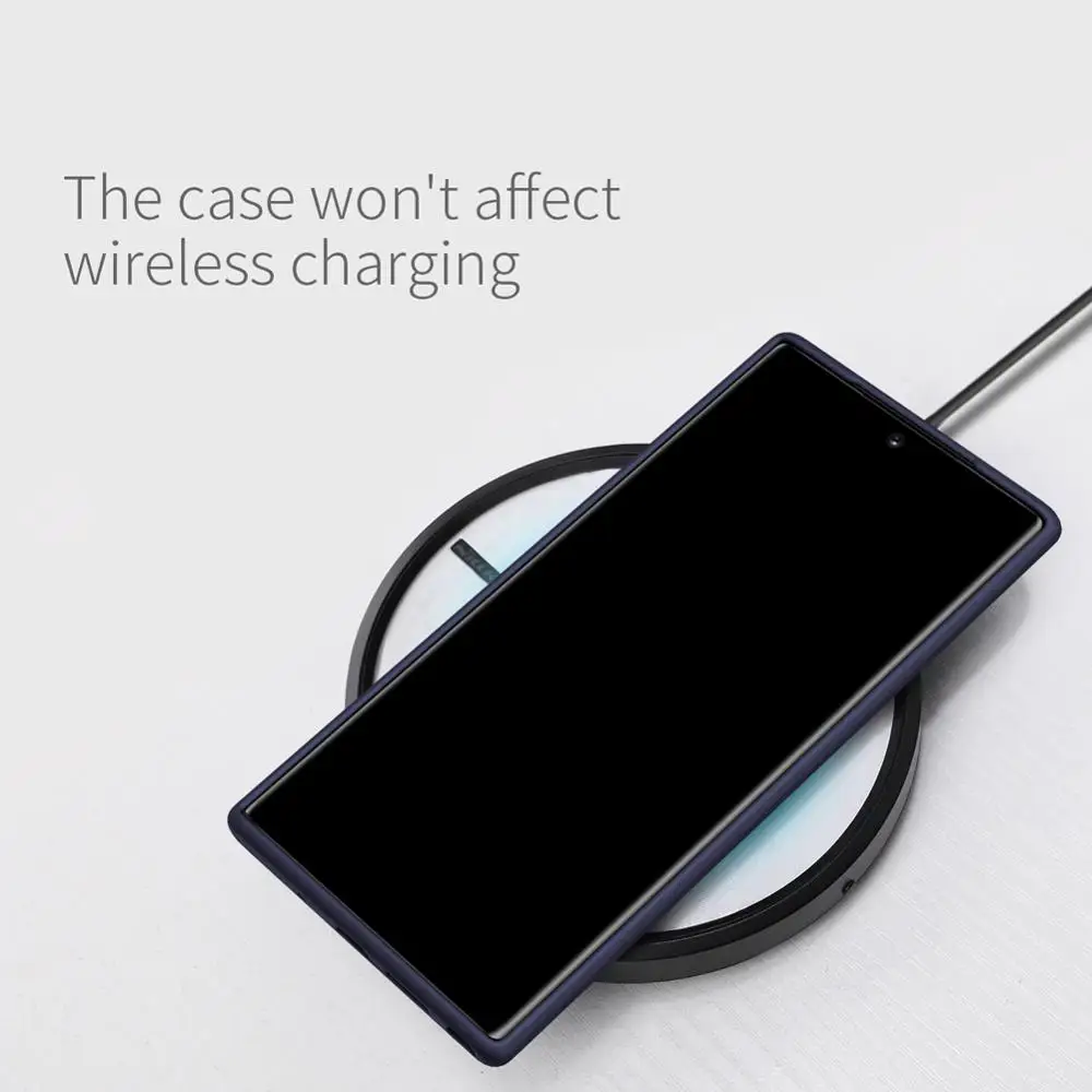 NILLKIN Liquid Silicone Case For Samsung Galaxy Note 10 9 Anti-fingerprint soft Back cover case Plus |
