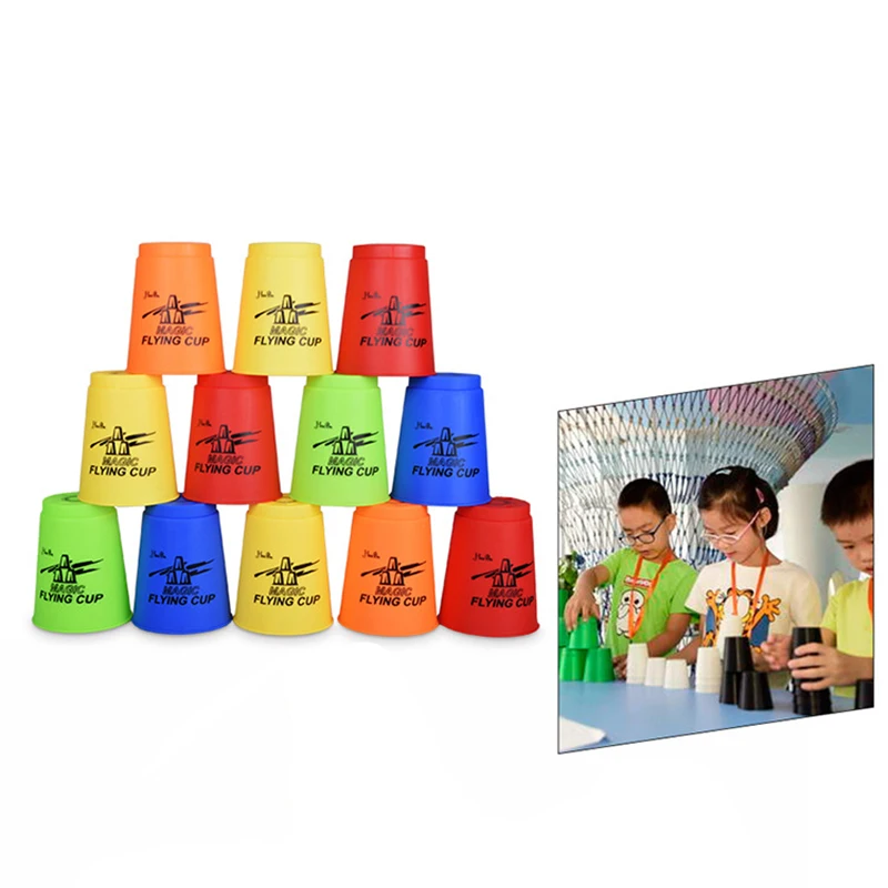 12 шт./компл. Волшебная Летающая чашка Скорость спортивные штабелирование чашек