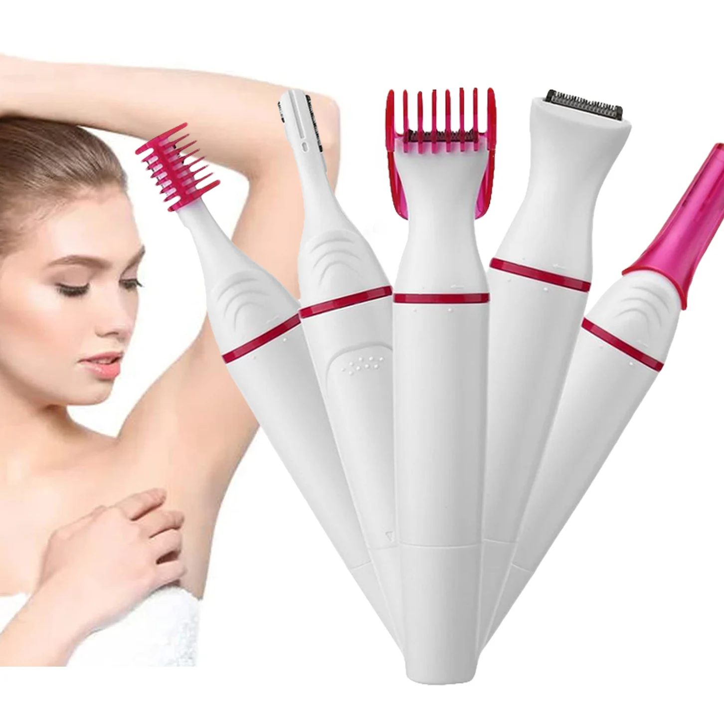 5 в 1 Женская бритва удаление волос безболезненный эпилятор для бровей женское