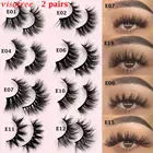 Ресницы Visofree для макияжа 3D норковые ресницы пушистые мягкие объемные натуральные длинные перекрестные Накладные ресницы Многоразовые ресницы