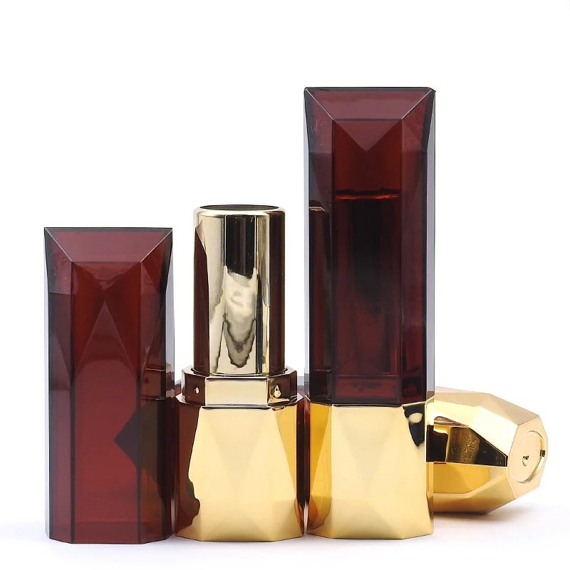 

10/20/50/80pcs 4 Color Diamond Golden Lipstick Lip Balm Tube Empty High Quality Plastic Lip Rough Pipe Lipstick Gloss Container