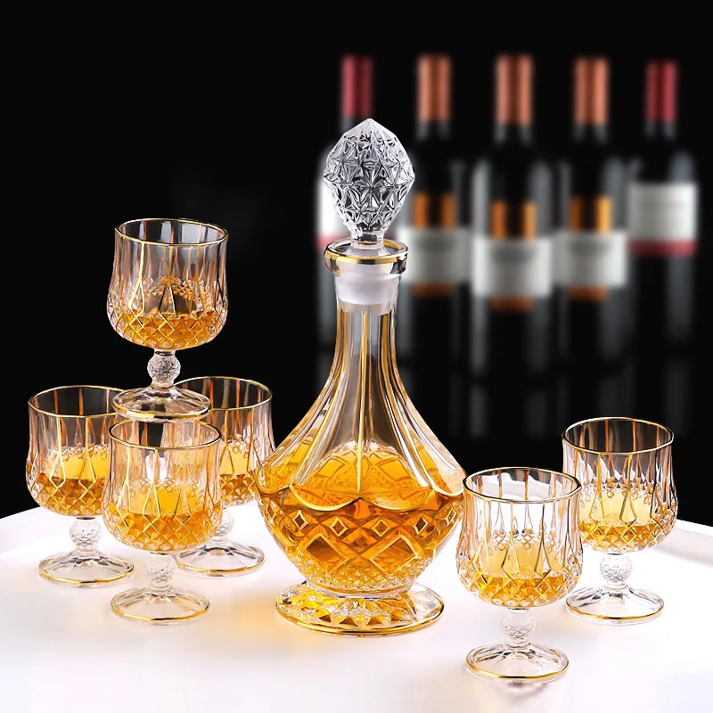 Барный винный набор с украшением в виде кристаллов Стекло виски флакона &amp 6 es