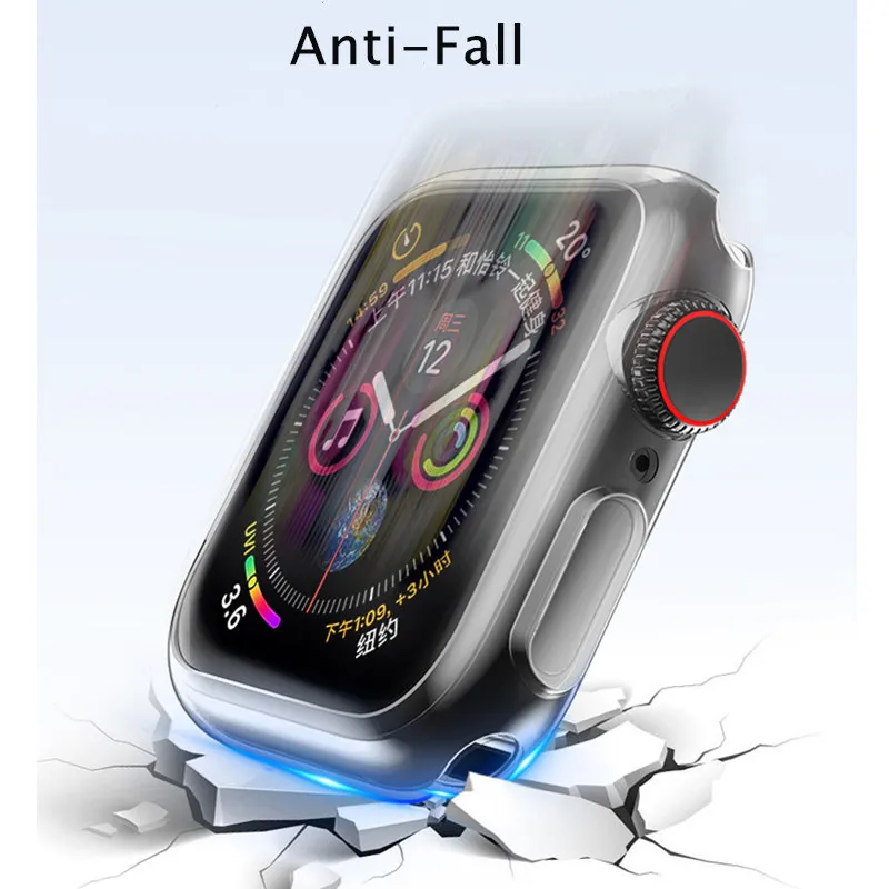 Чехол для Apple Watch 5 44 мм 40 IWatch чехол 42 38 полная защитная пленка из ТПУ 3 2 4 аксессуары