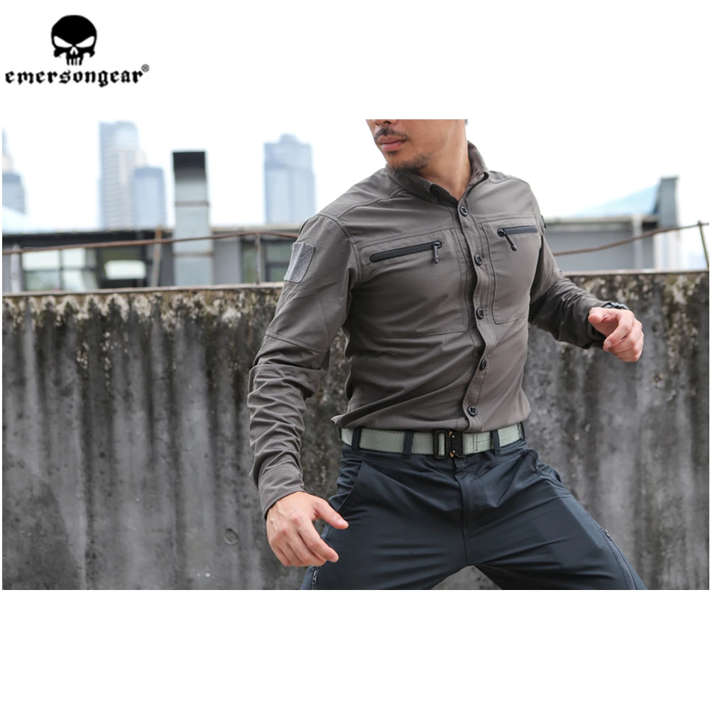 Emersongear Мужская рубашка с синей этикеткой Защитная тактическая растягивающаяся