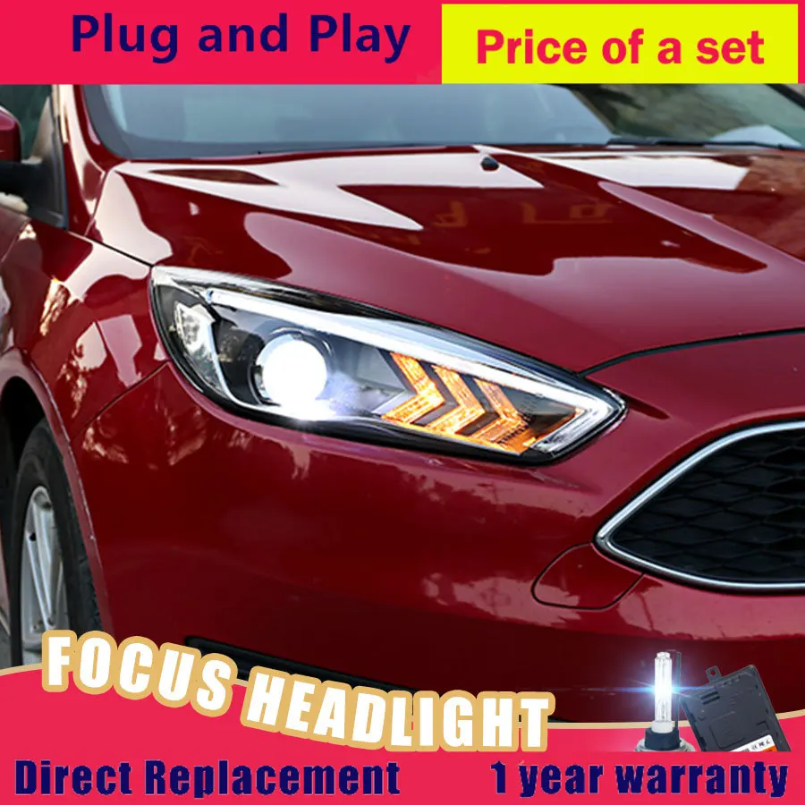 Car Styling for Ford FOCUS Headlights 2015-on New LED Headlight DRL Head Lamp Low Beam High Accessories | Автомобили и мотоциклы