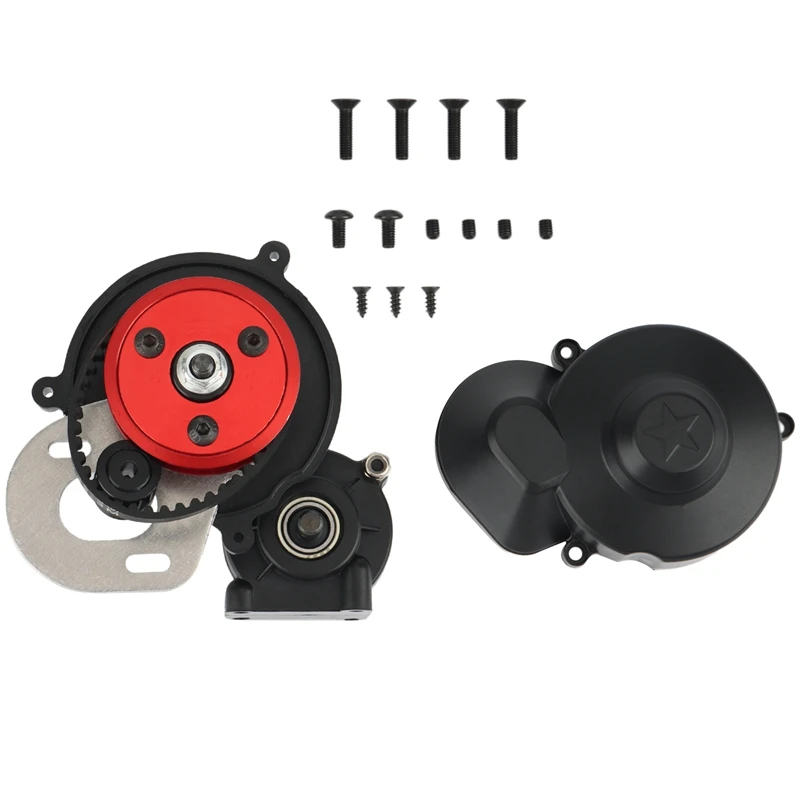 

Belt Drive Gearbox Transmission Box with 3.2mm Motor Gear for Axial SCX10 SCX10 II 90046 90047 1/10 RC Crawler Car