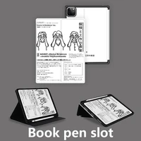 for ipad pro 11 2020 2021 air 4 5 mini 4 5 case simple style all inclusive pen tray soft case