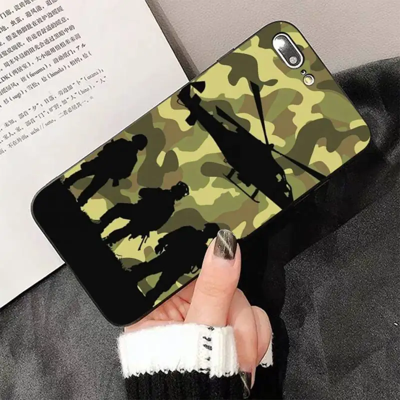 Camouflage Military Phone Case for iphone 13 8 7 6 6S Plus X 5S SE 2020 XR 11 12 pro XS MAX
