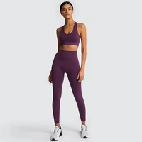 seamless yoga set women tracksuit sport outfit long sleeve fitness gym clothing crop top bra leggings workout suit sportswear