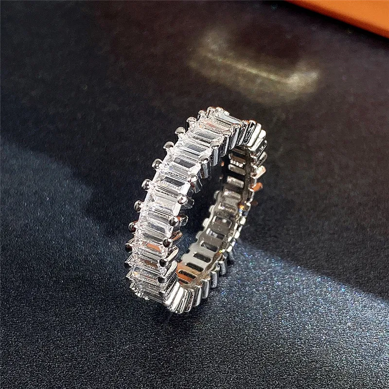 Huitan Luxury Promise Rings for Women Wedding Bands Finger Accessories Full AAA Cubic Zirconia New Trendy Jewelry Drop Shipping images - 6