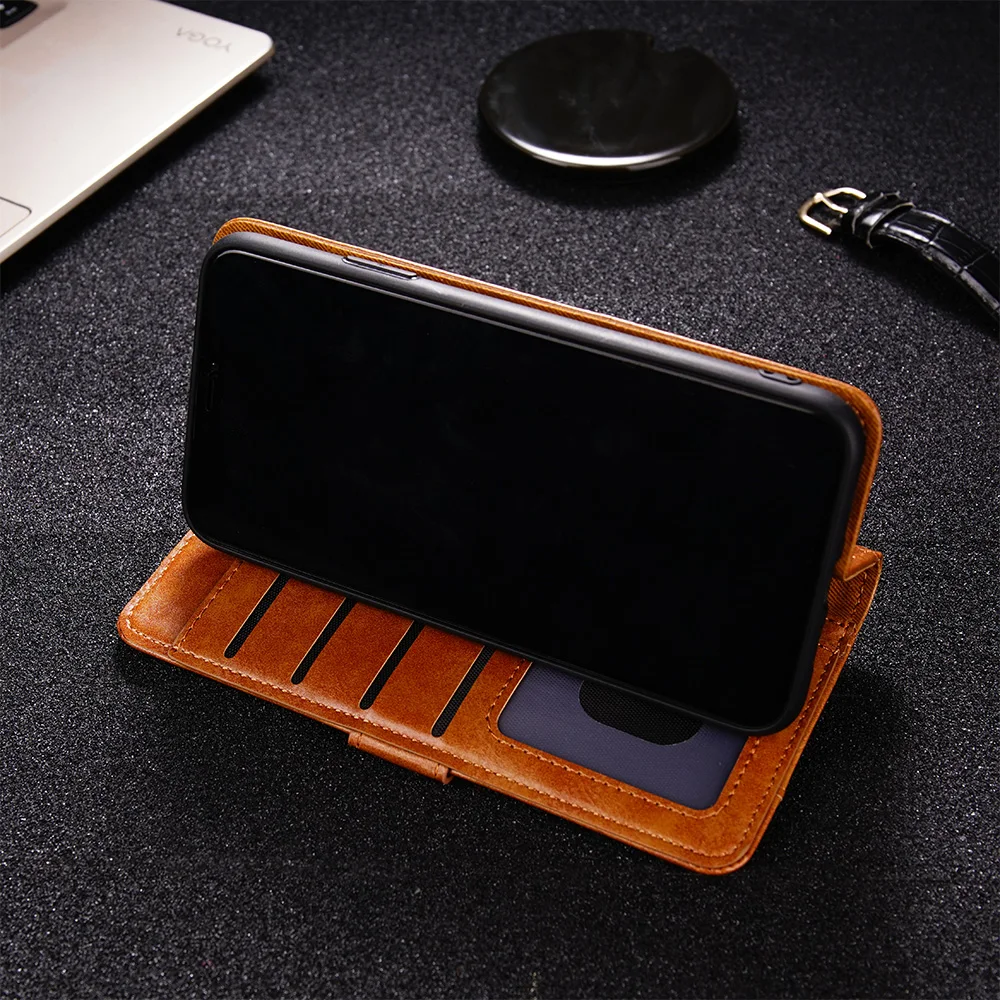 Flip Case Leather Cover For OPPO F1S F3 F5 F7 F9 F11 Pro RENO Z 2 Realme 2 3 5 Pro wallet card Slots magnetic Cover Luxury Style