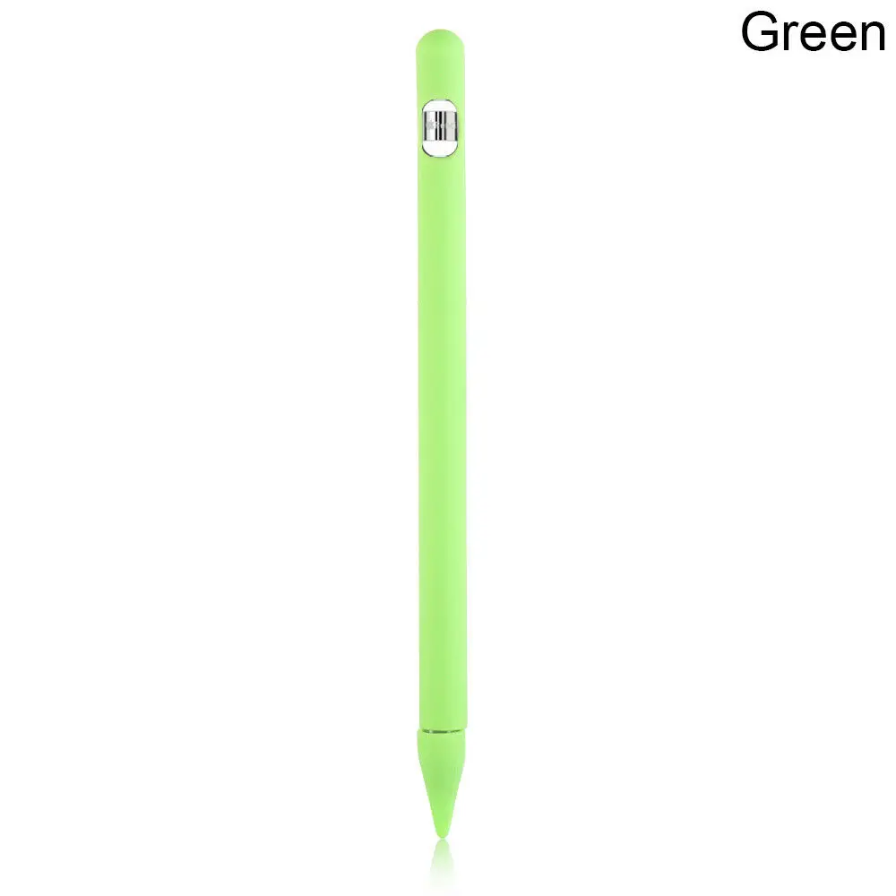 Зеленый Полноцветный Мягкий силиконовый чехол для Apple Pencil, силиконовый чехол для iPad Pro Tablet Touch Pen, карандаш-стилус, чехол - Цвета: Зеленый