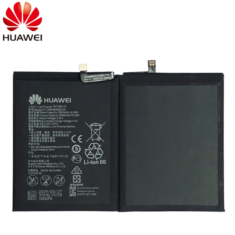 Мазь Хуа Вэй HB396689ECW телефон Батарея для huawei Коврики 9 Y7 Prime Y7 Коврики 9 Pro Honor 8C Y9 версия Enjoy 7 plus